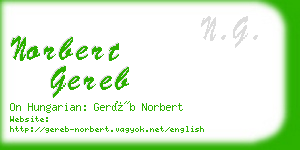 norbert gereb business card